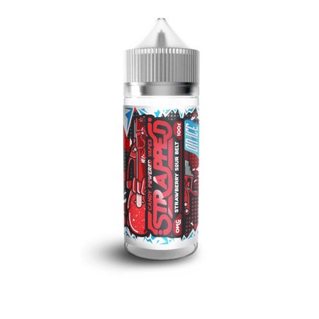 Strapped E-Liquid - Strawberry Sour Belts on ICE 100ml 0mg