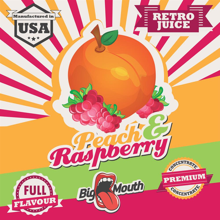 Retro Juice Aroma - Peach & Raspberry - 30ml