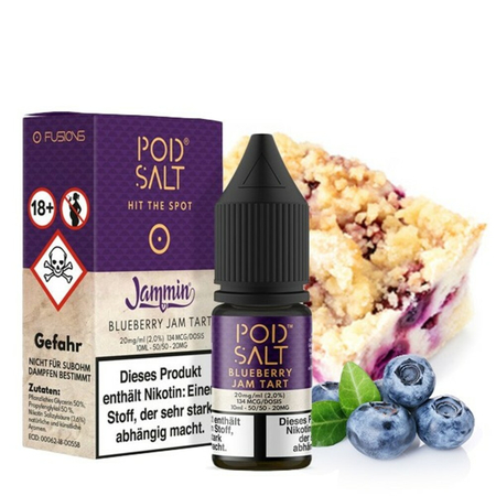 Pod Salt - Fusion - Blueberry Jam Tart Nikotinsalz Liquid 10ml - 20mg