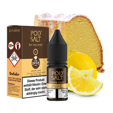 Pod Salt - Fusion - Lemon Cake Nikotinsalz Liquid 10ml - 20mg