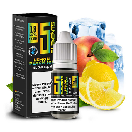 (EX) 5 ELEMENTS - Lemon Peach Nikotinsalz Liquid 10ml