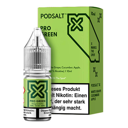 Pod Salt X - Pro Green Nic Salt e-Juice 10ml 10mg/ml