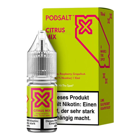 Pod Salt X - Citrus Mix Nicotine Salt e-Juice 10ml