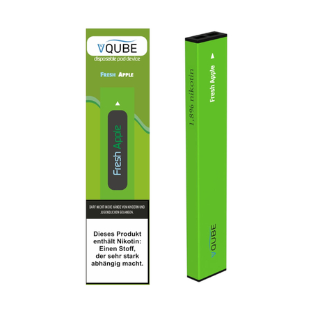 VQUBE - Fresh Apple Einweg E-Zigarette - 18mg