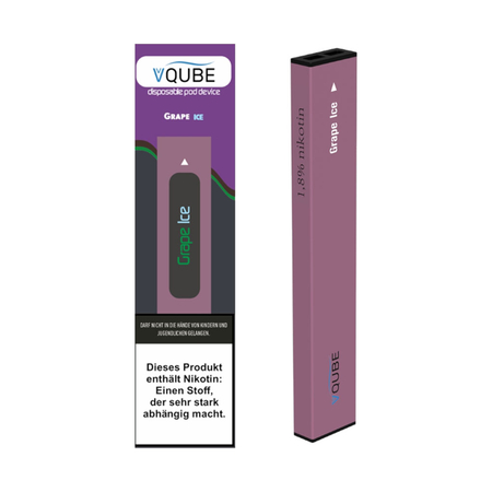 (EX) VQUBE - Grape Ice Einweg E-Zigarette - 18mg