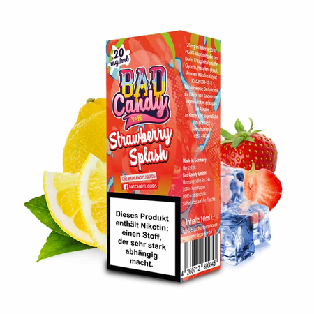 Bad Candy Nic Salt - Strawberry Splash Liquid 20mg