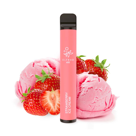 Elf Bar 600 - Strawberry Ice Cream - Nikotine free