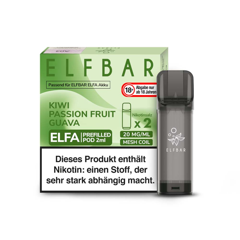 Buy Elfbar Elfa Pods Kiwi Passionfruit Guave (2 Pieces)