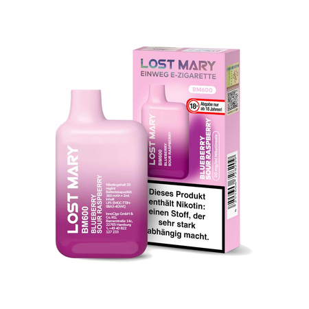Lost Mary BM600 - Blueberry Sour Raspberry - 20mg