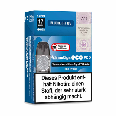 InnoCigs - Blueberry Ice Eco Pods - 17mg (2 Stck)