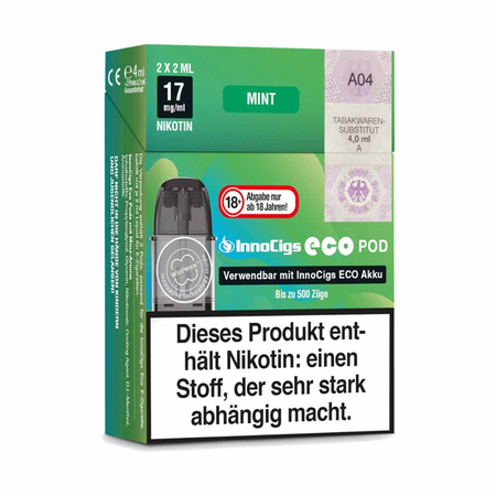 InnoCigs - Mint Eco Pods - 17mg (2 Stck)