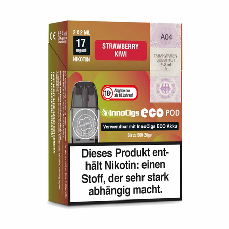 InnoCigs - Strawberry Kiwi Eco Pods - 17mg (2 Stck)