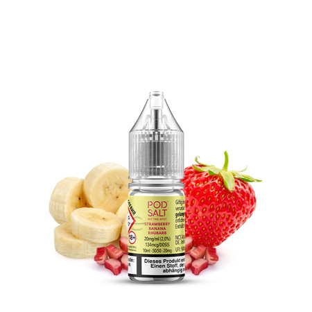 Pod Salt X - Strawberry Banana Rhubarb Nic Salt Juice - 20mg