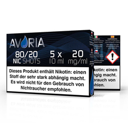 (EX) Avoria - Nikotin-Shots Glycerin (5 Stck)