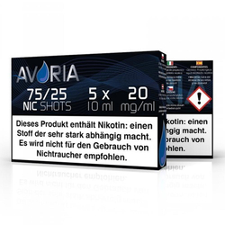 (EX) Avoria - Nikotin-Shots VPG (75/25) (5 Stck)